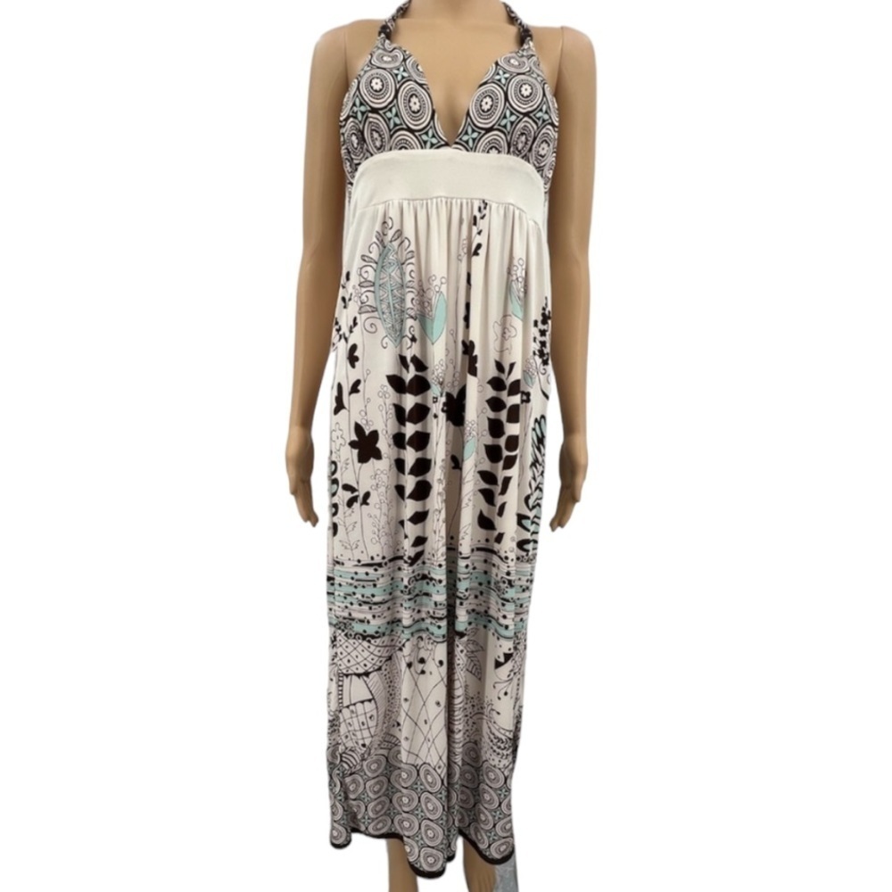 Alyn Paige NY Floral Halter  MIDI  Dress    Size M